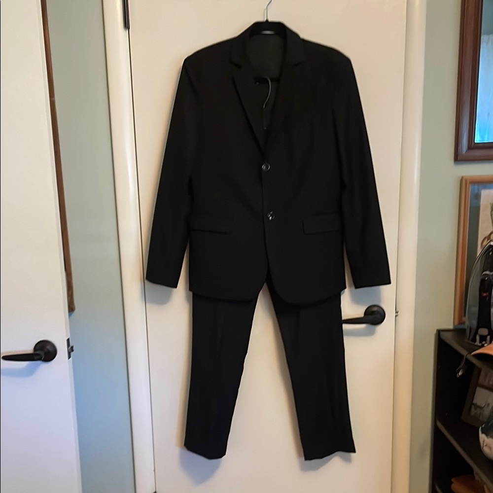 Young Men's Classic Black Suit - size Small